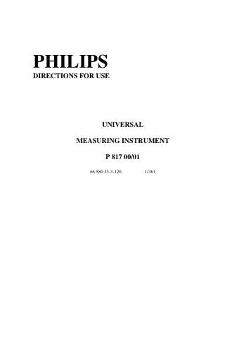 philips p 817 service manual