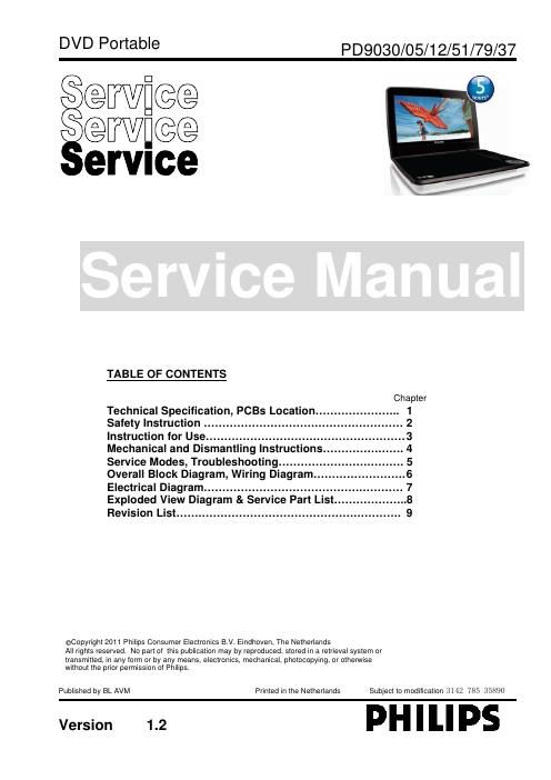 philips pd 9030 service manual