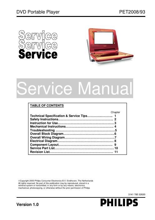 philips pet 200893 service manual