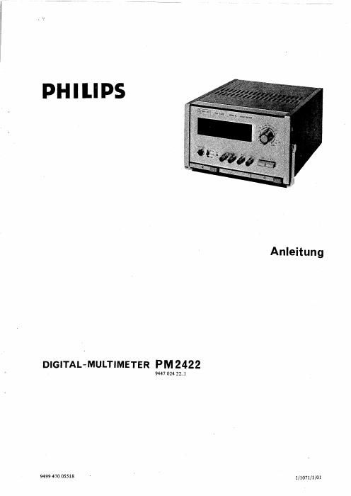 philips pm 2422 service manual