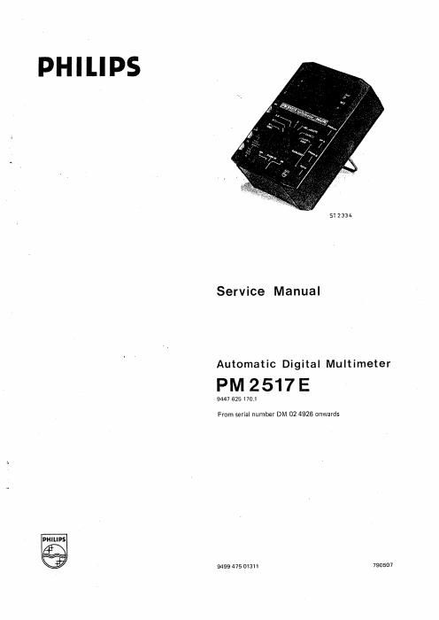 philips pm 2517 e service manual