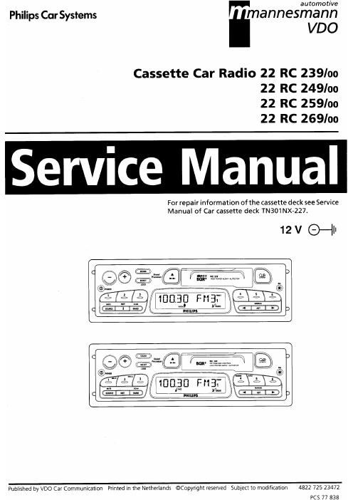 philips rc 239 service manual