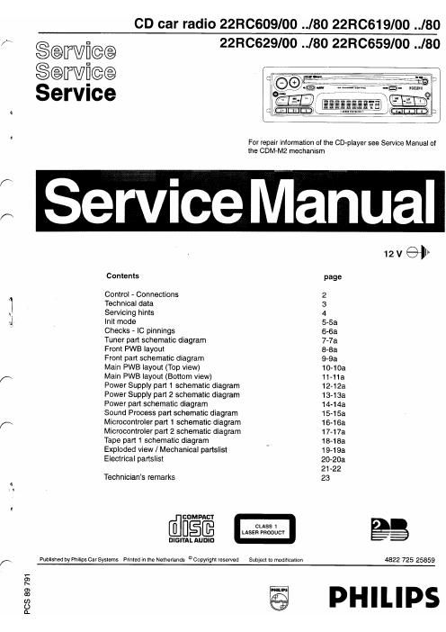 philips rc 609 service manual