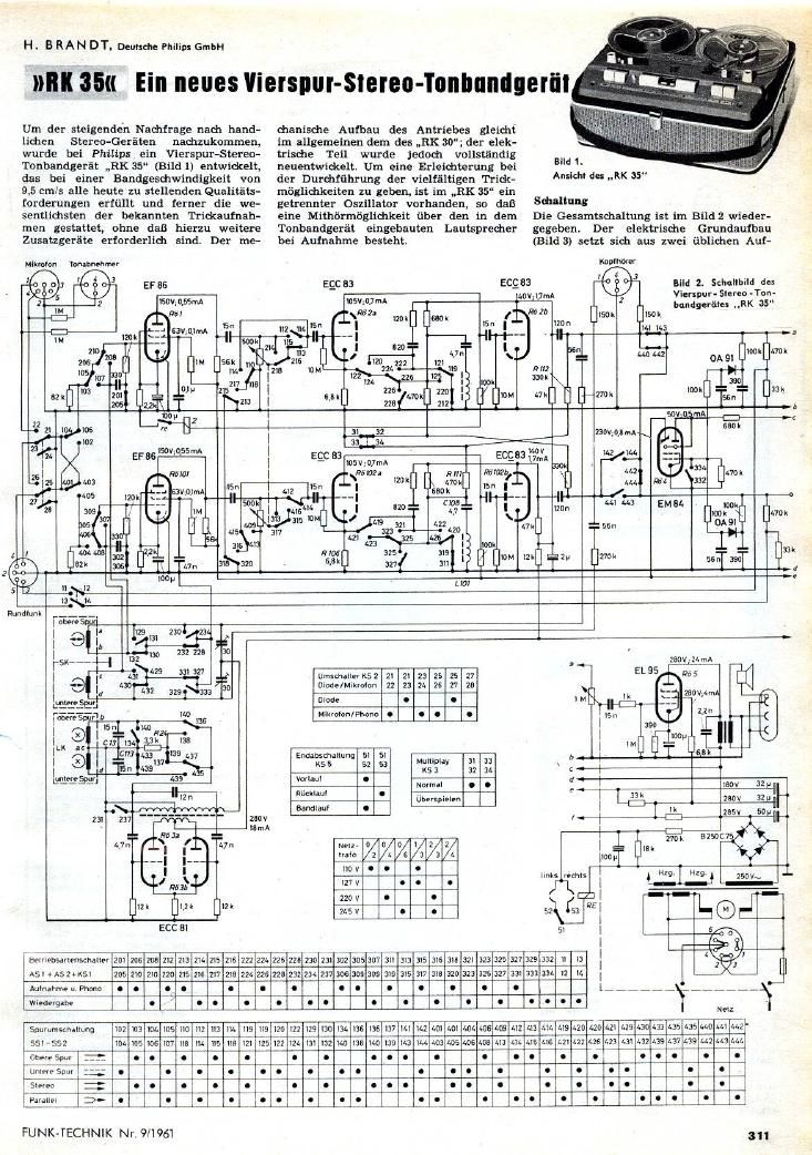 philips rk 35 schematic