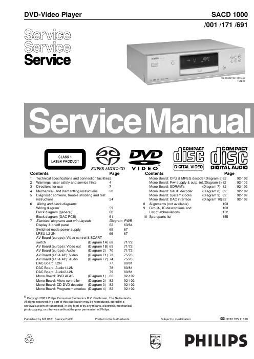 philips sacd 1000 service manual 2