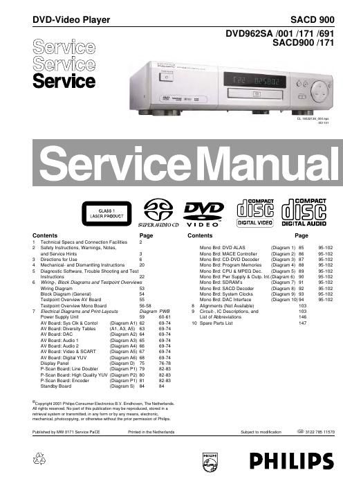 philips sacd 900 service manual