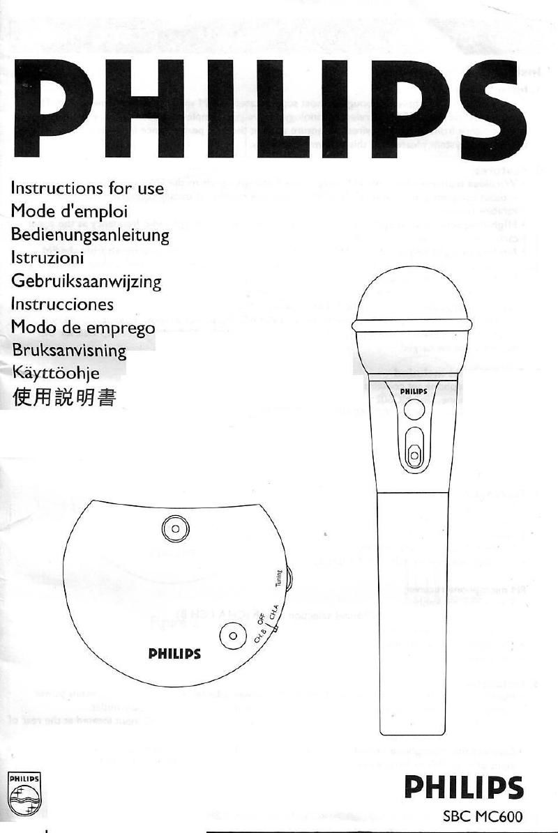 philips sbc m 600 bedienungsanleitung