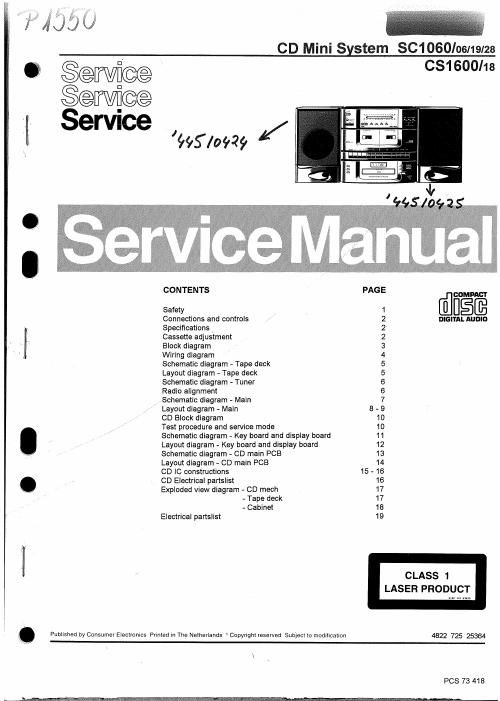 philips sc 1060 1600 service manual