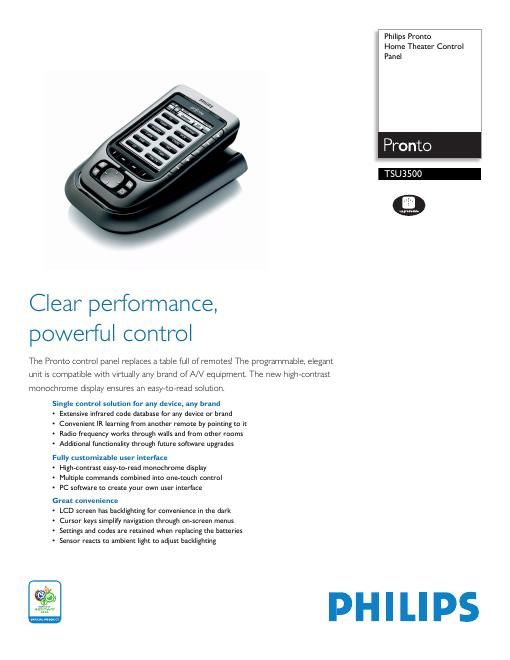 philips tsu 3500 brochure