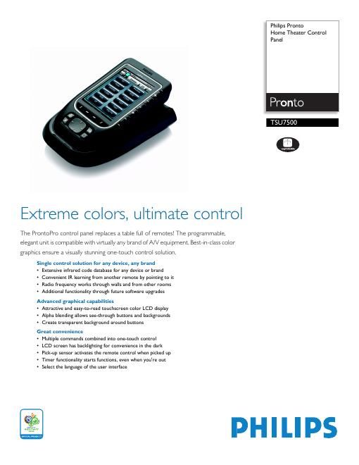 philips tsu 7500 brochure