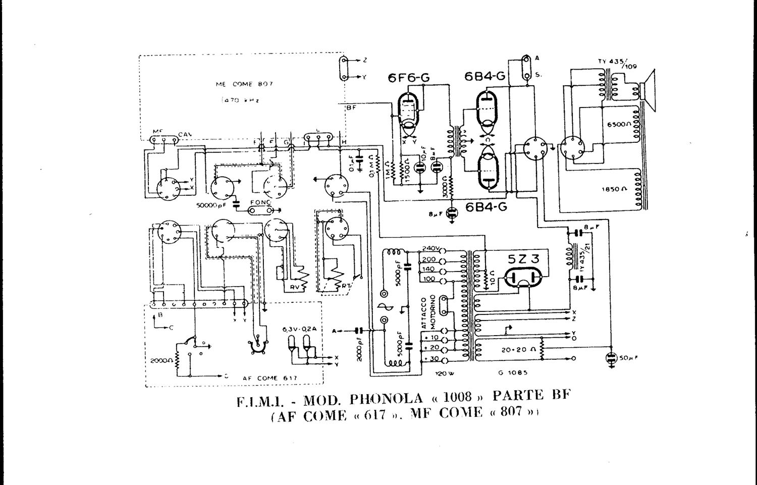 phonola 1008 schematic