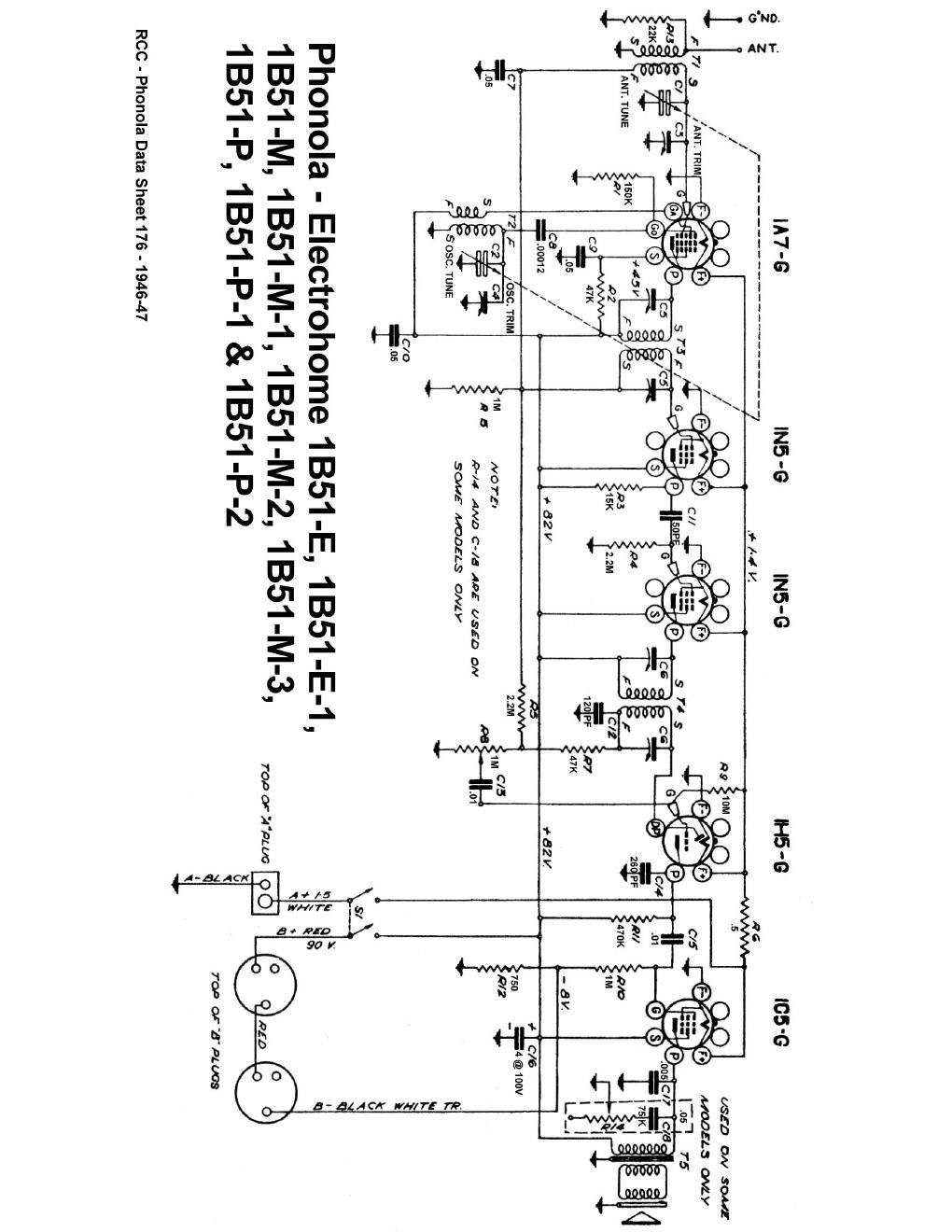 phonola 1b51e schematic