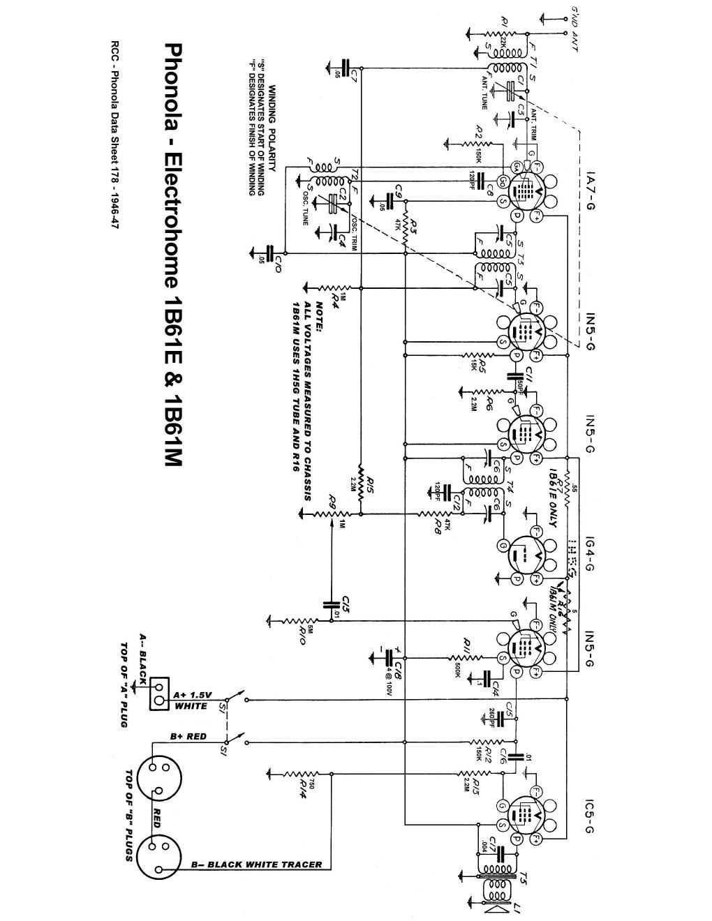 phonola 1b61e schematic