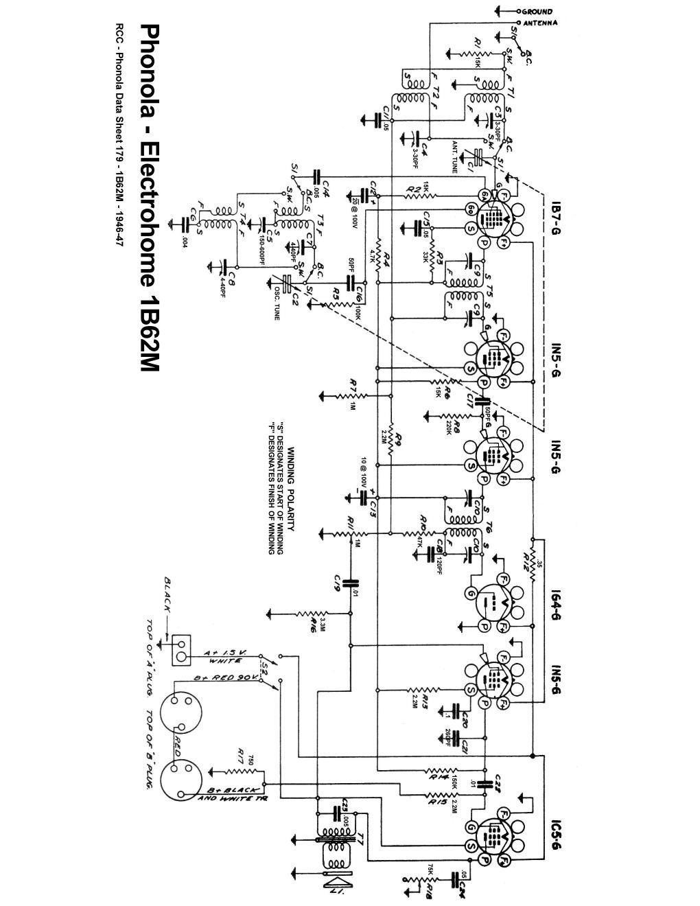 phonola 1b62m schematic