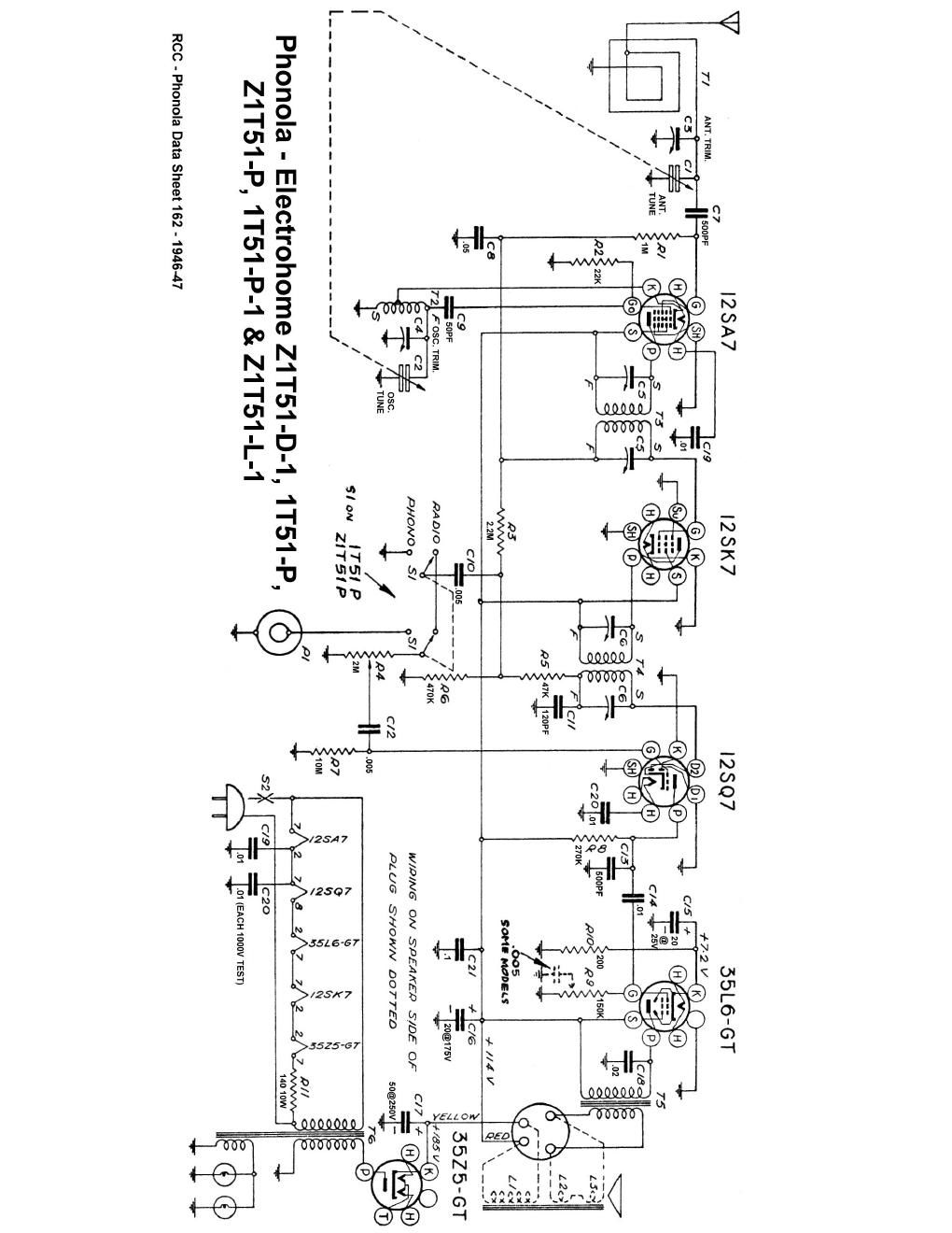 phonola 1t51p schematic