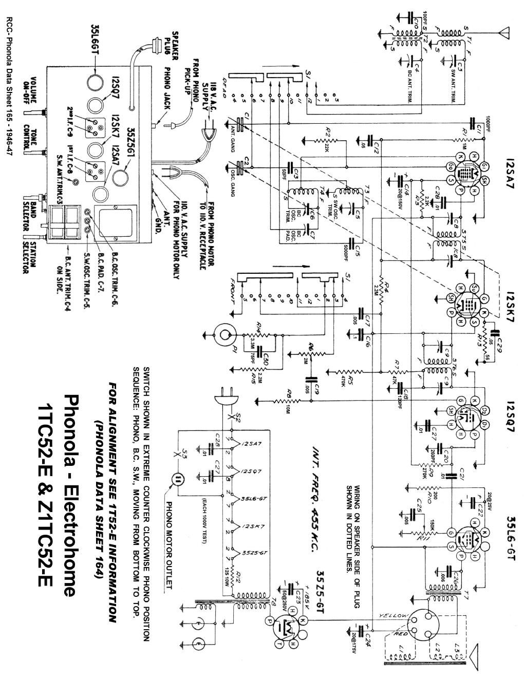 phonola 1tc52e schematic