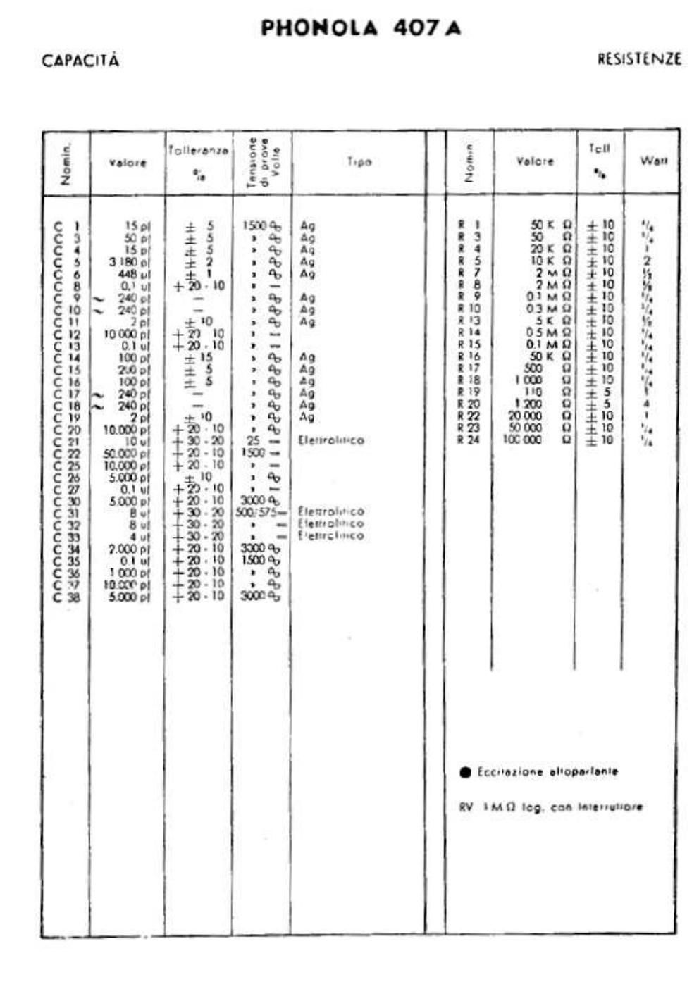 phonola 407a components