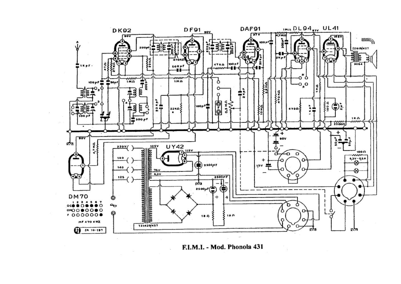 phonola 431 schematic
