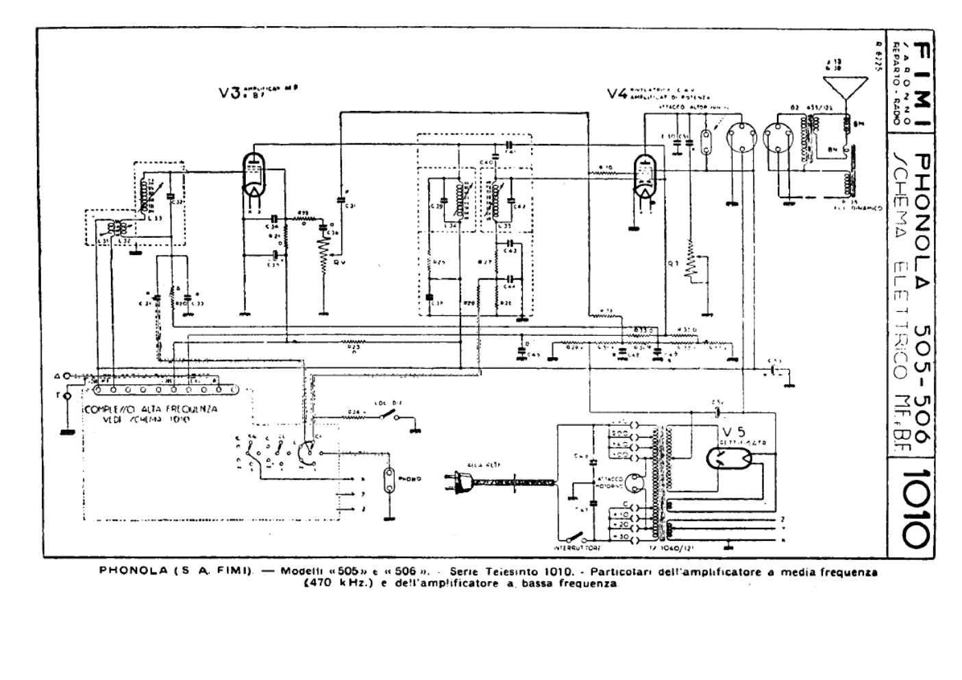 phonola 505 506 if and lf unit