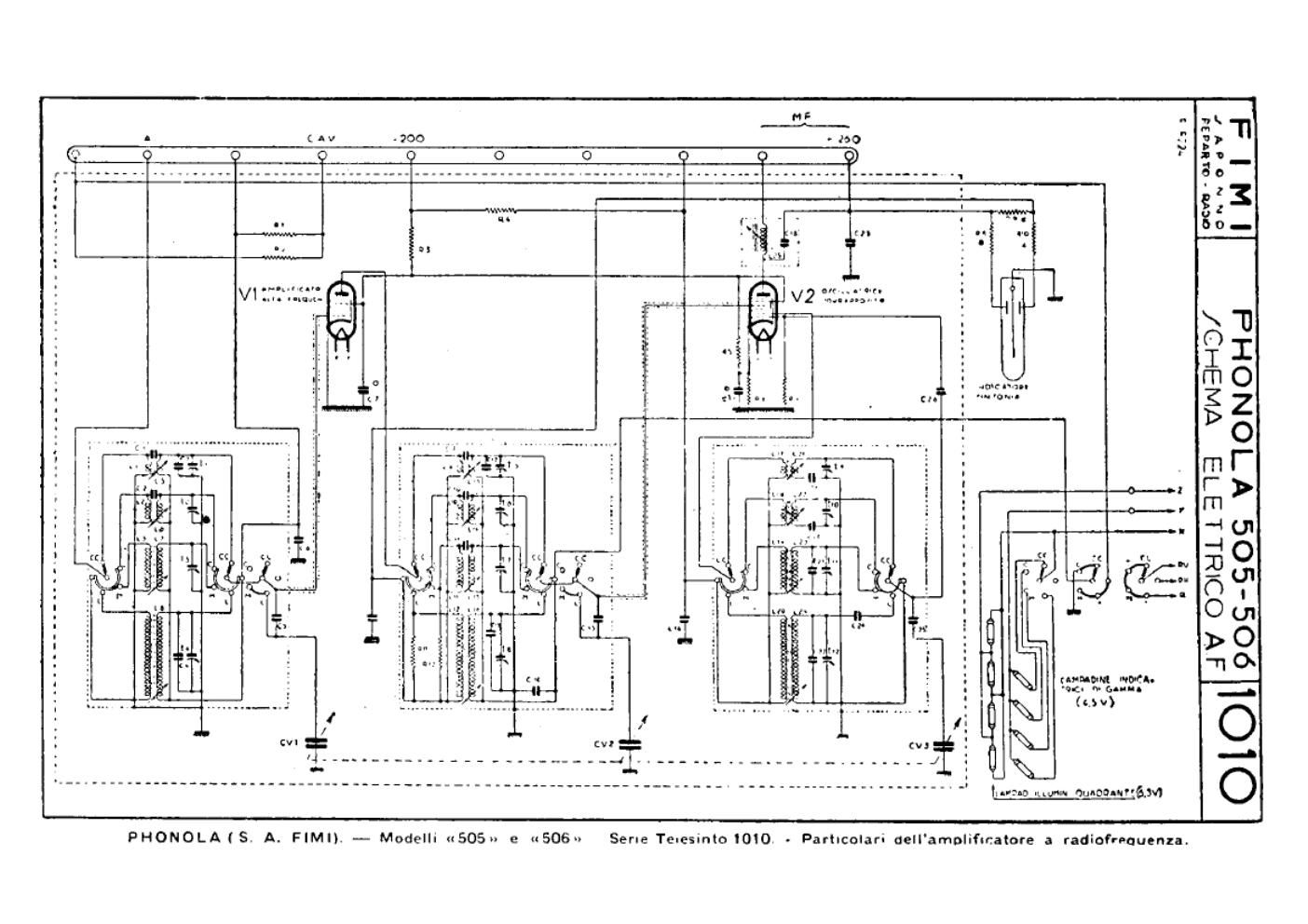 phonola 505 506 rf unit