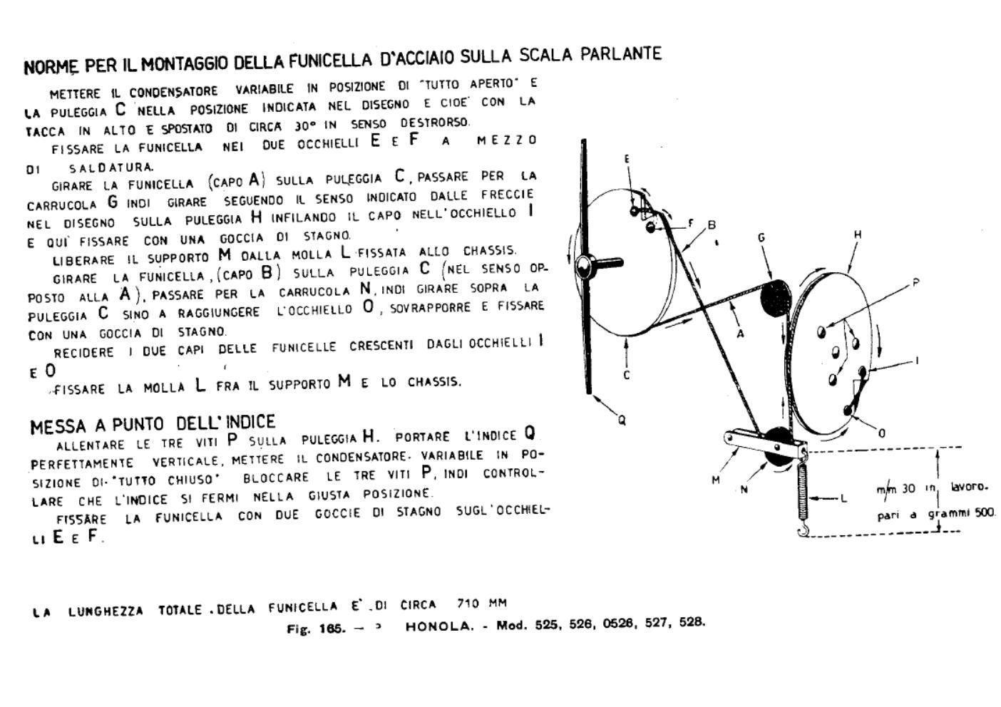 phonola 525 526 527 528 tuning cord