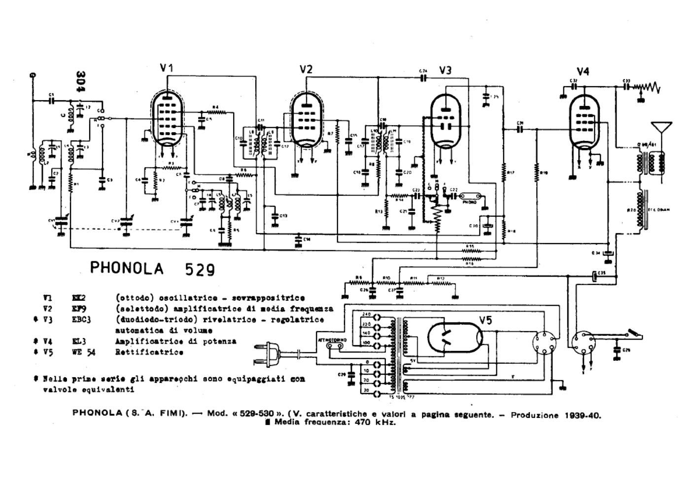 phonola 529 schematic