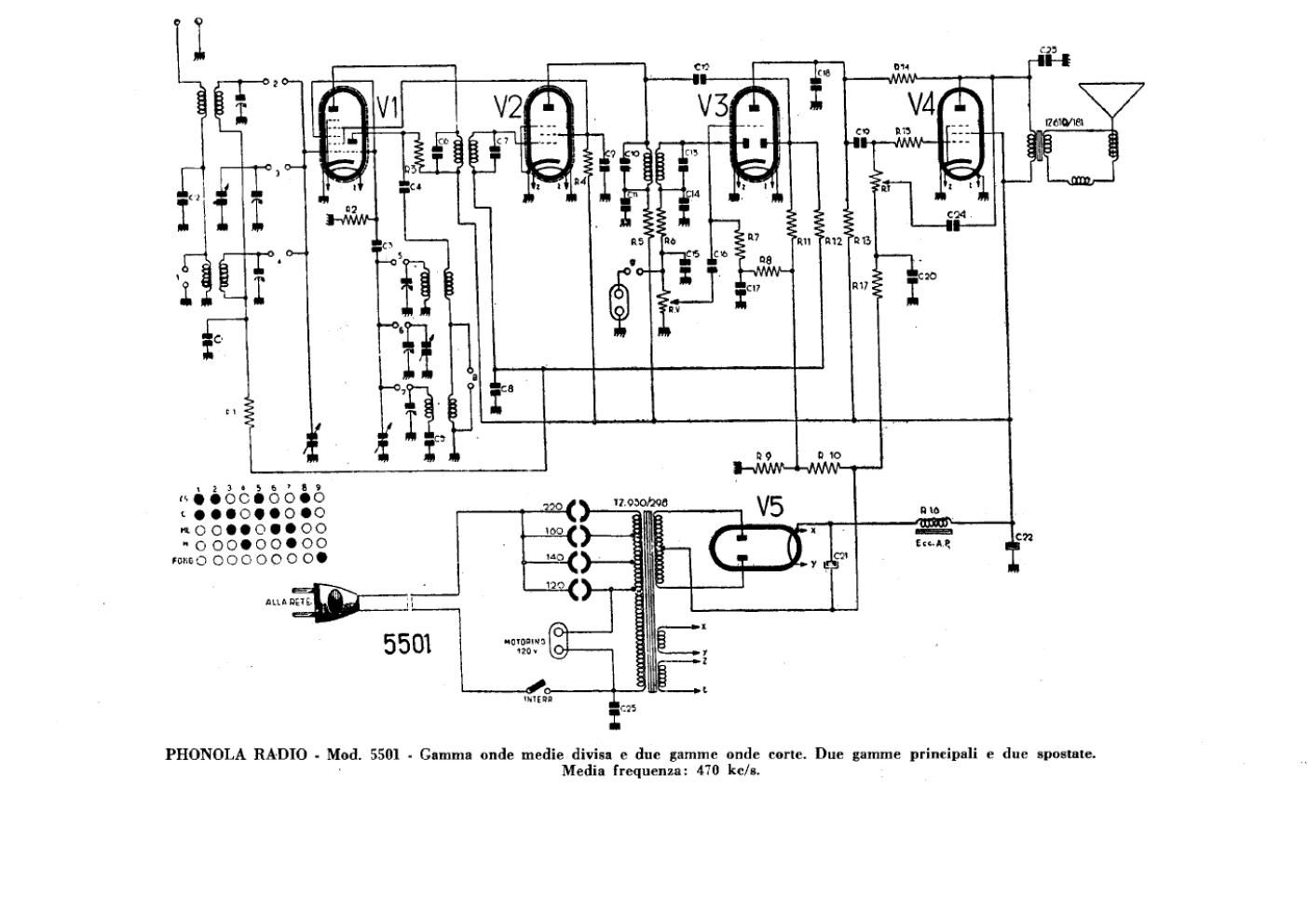 phonola 5501 schematic