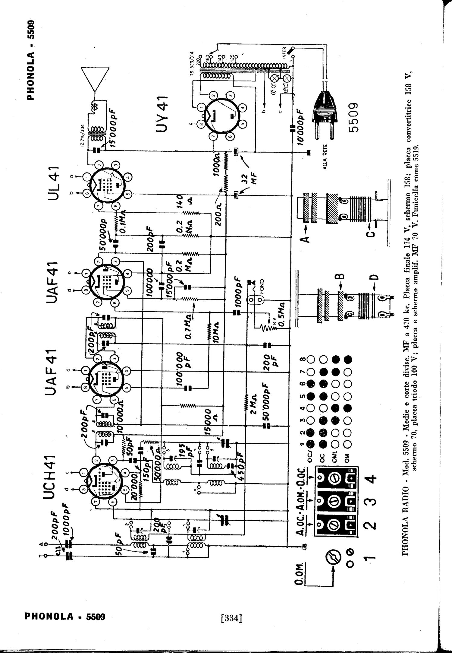 phonola 5509 schematic