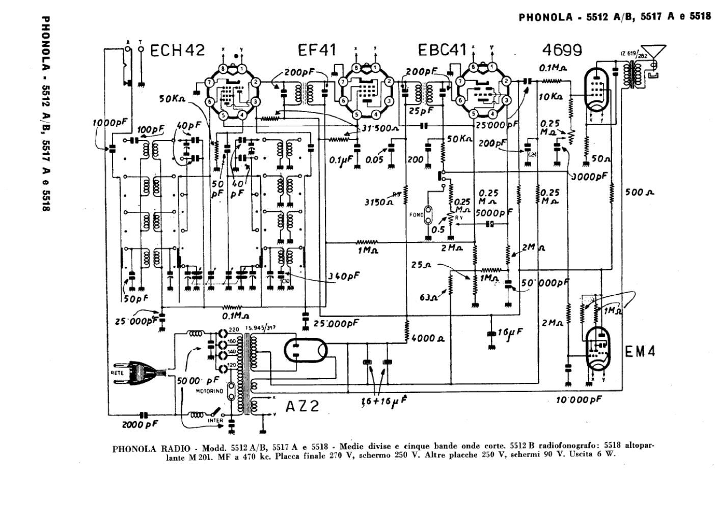 phonola 5512 a b 5517a 5518