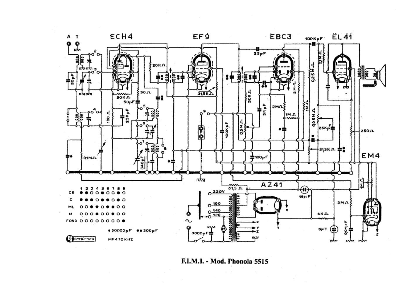 phonola 5515 schematic