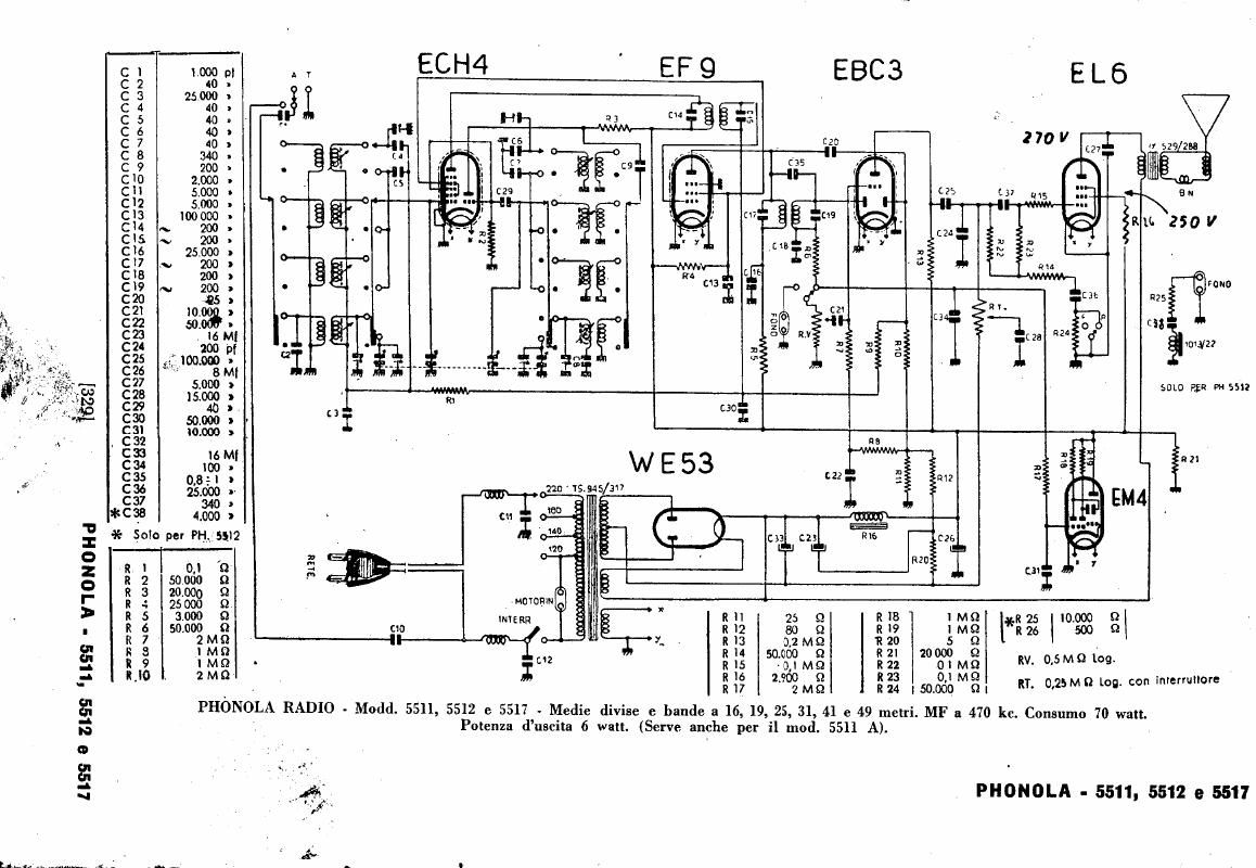 phonola 5517 schematic