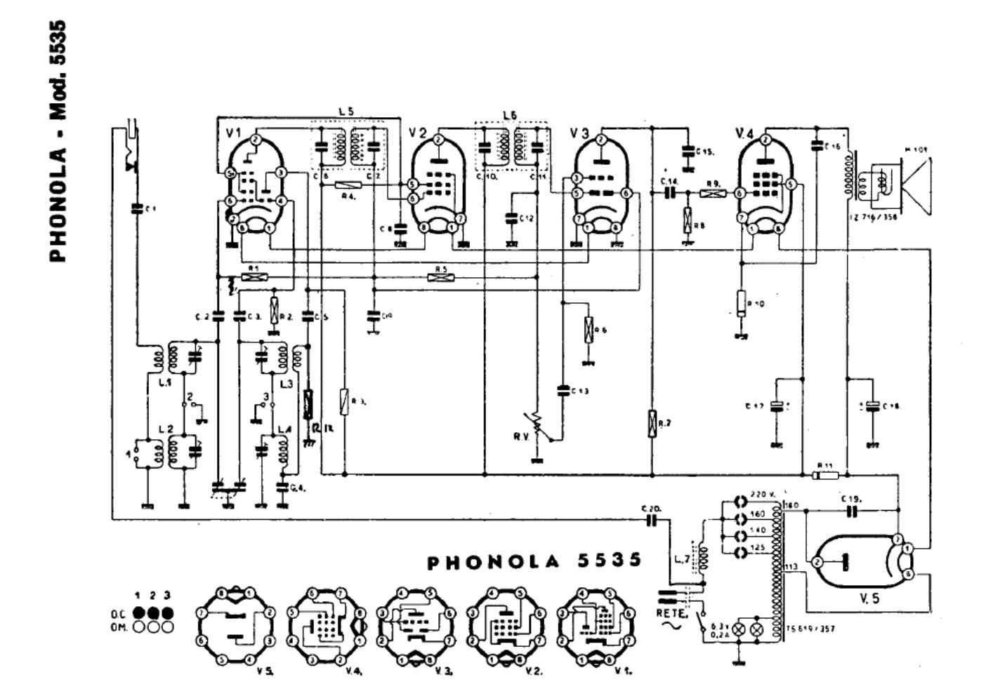 phonola 5535 schematic