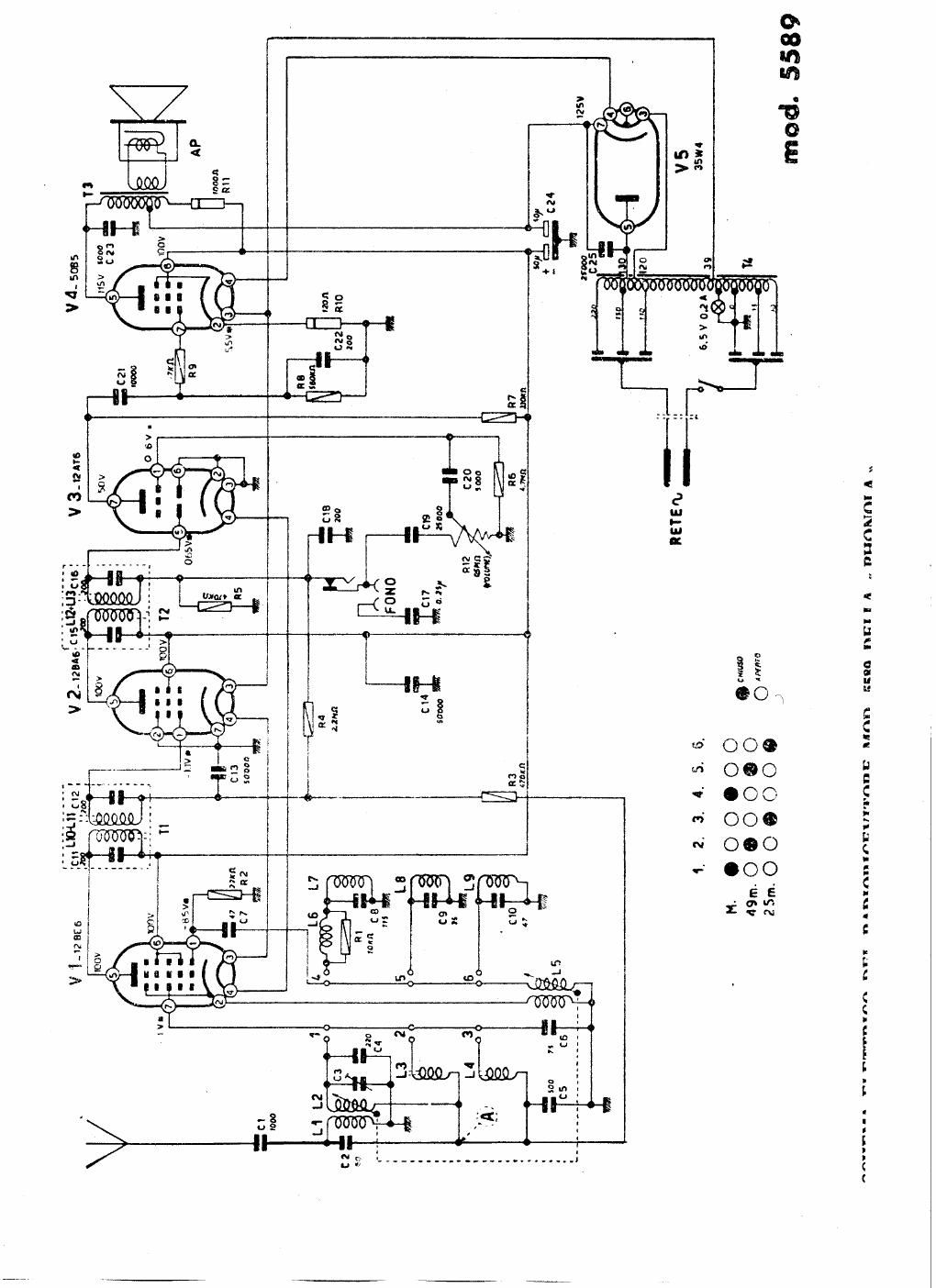 phonola 5589 schematic