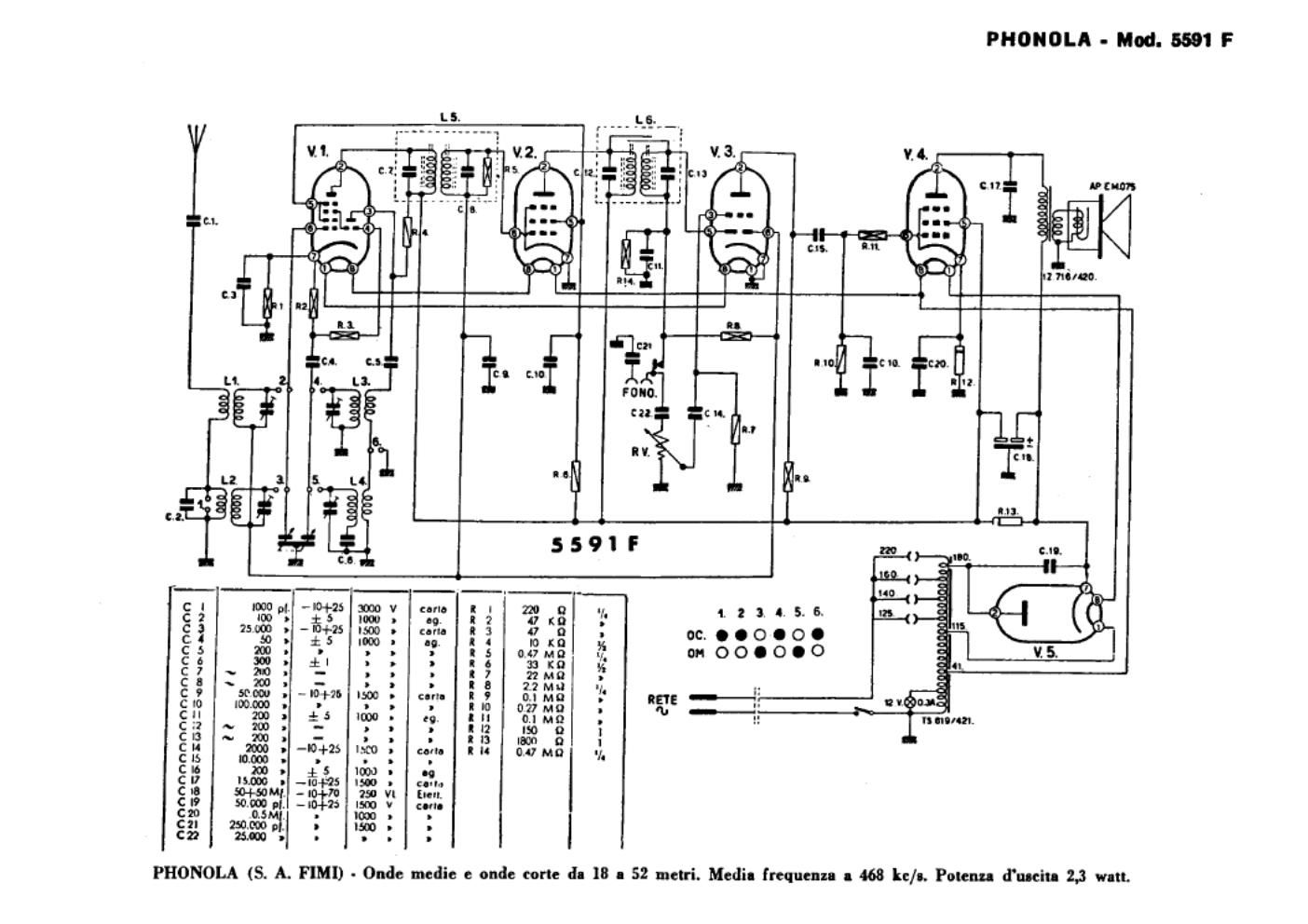 phonola 5591f schematic