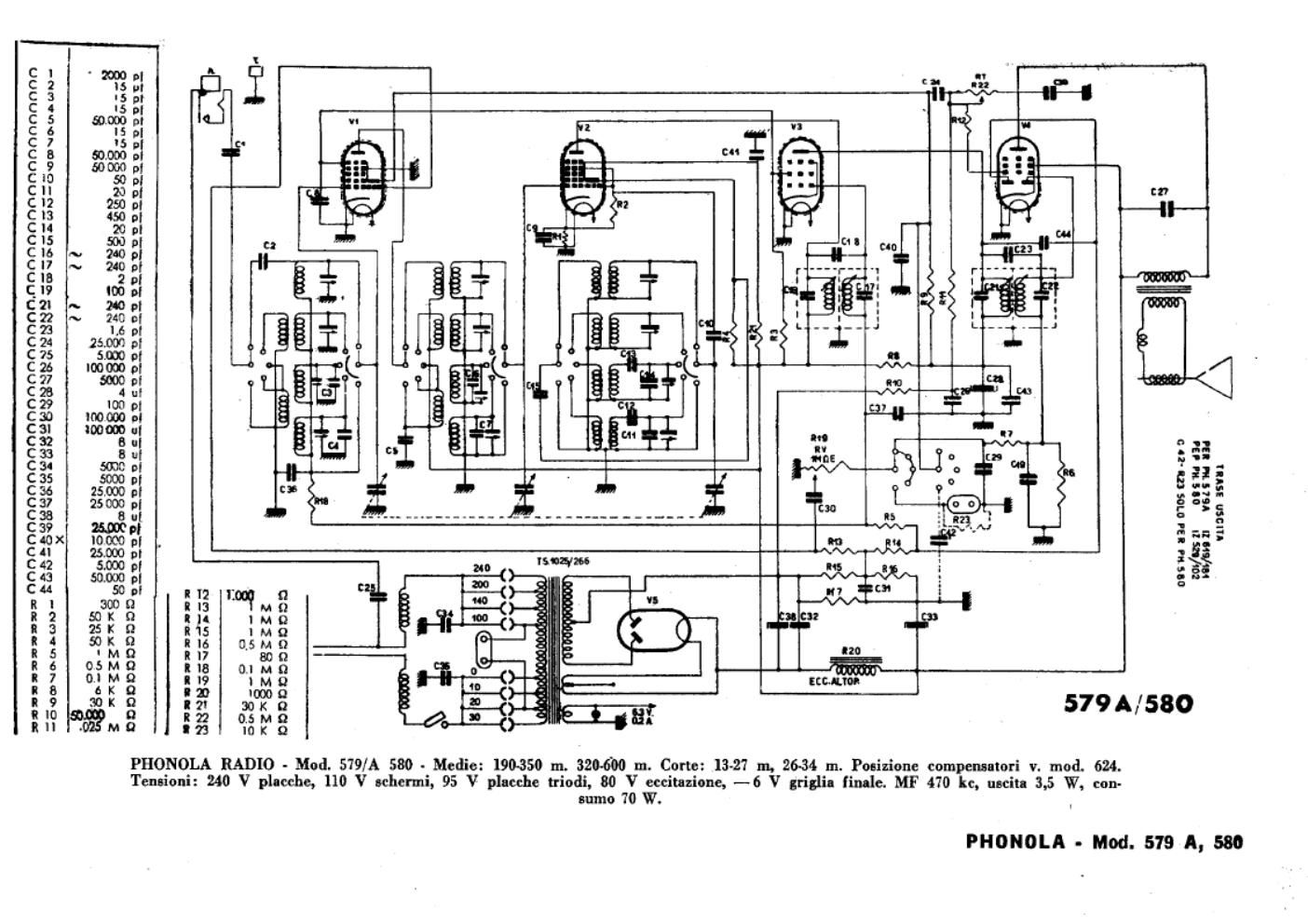 phonola 579a 580