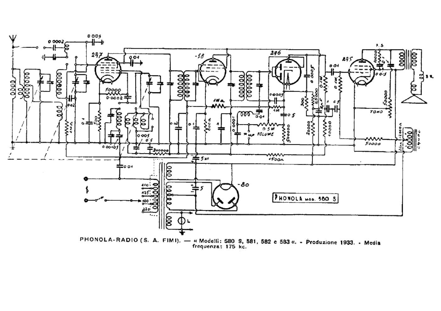 phonola 580s schematic