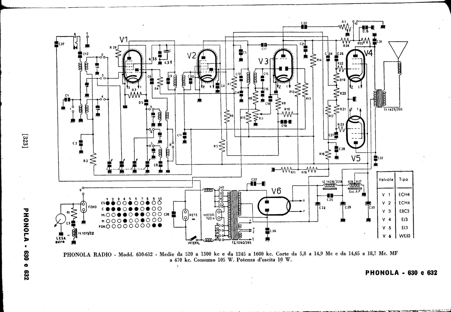 phonola 630 632 version