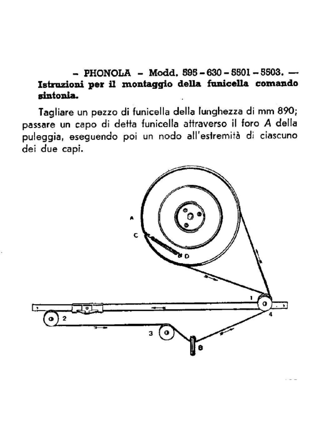 phonola 630 tuning cord i