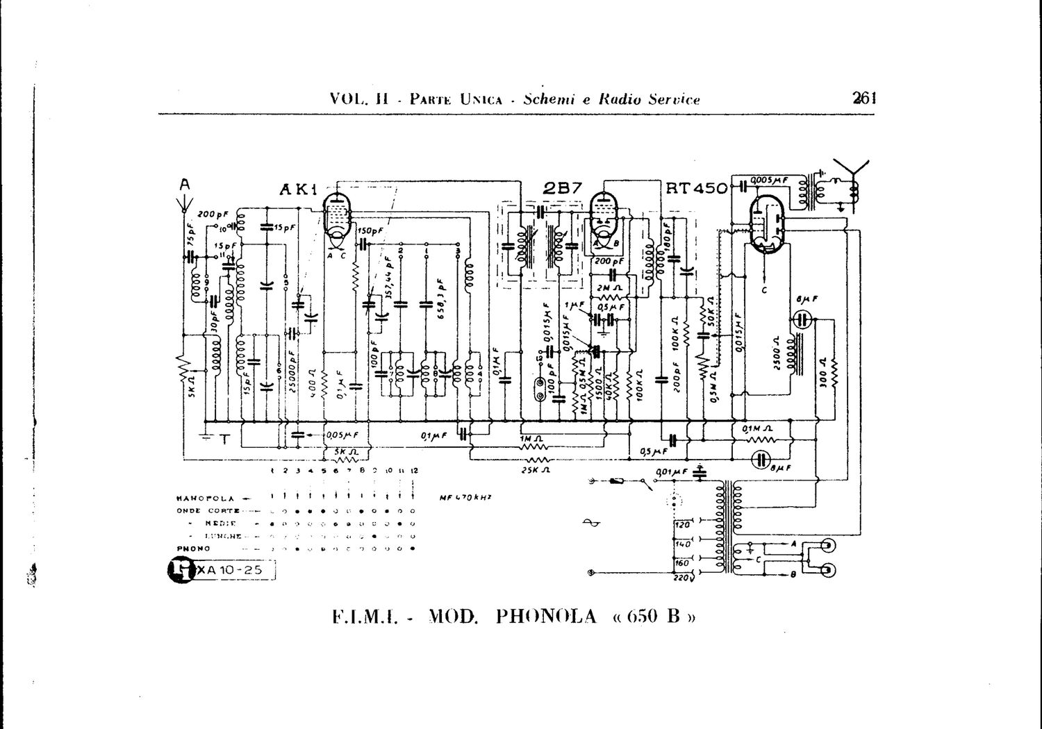phonola 650b schematic