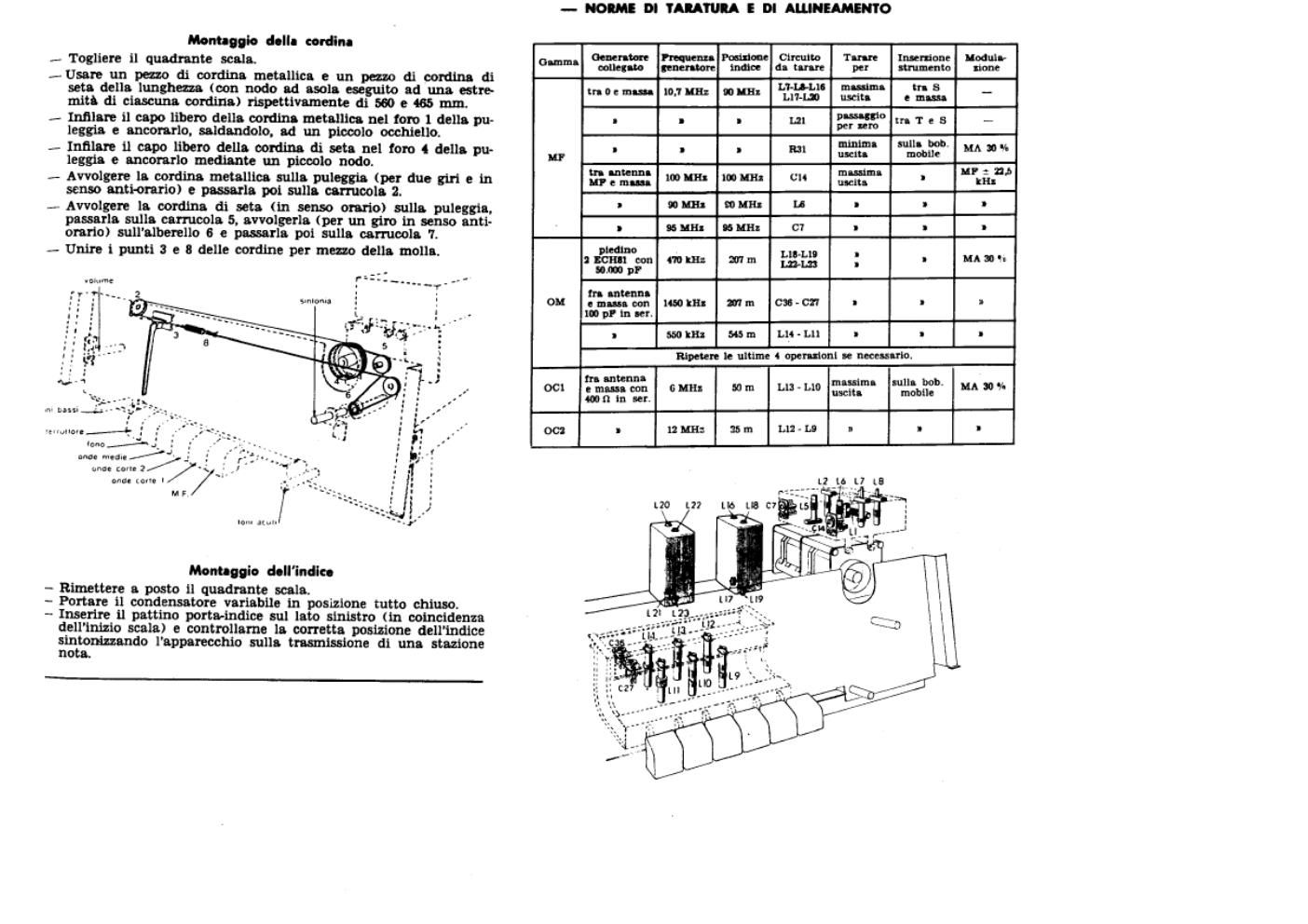 phonola 654b 656 660 669 tuning cord