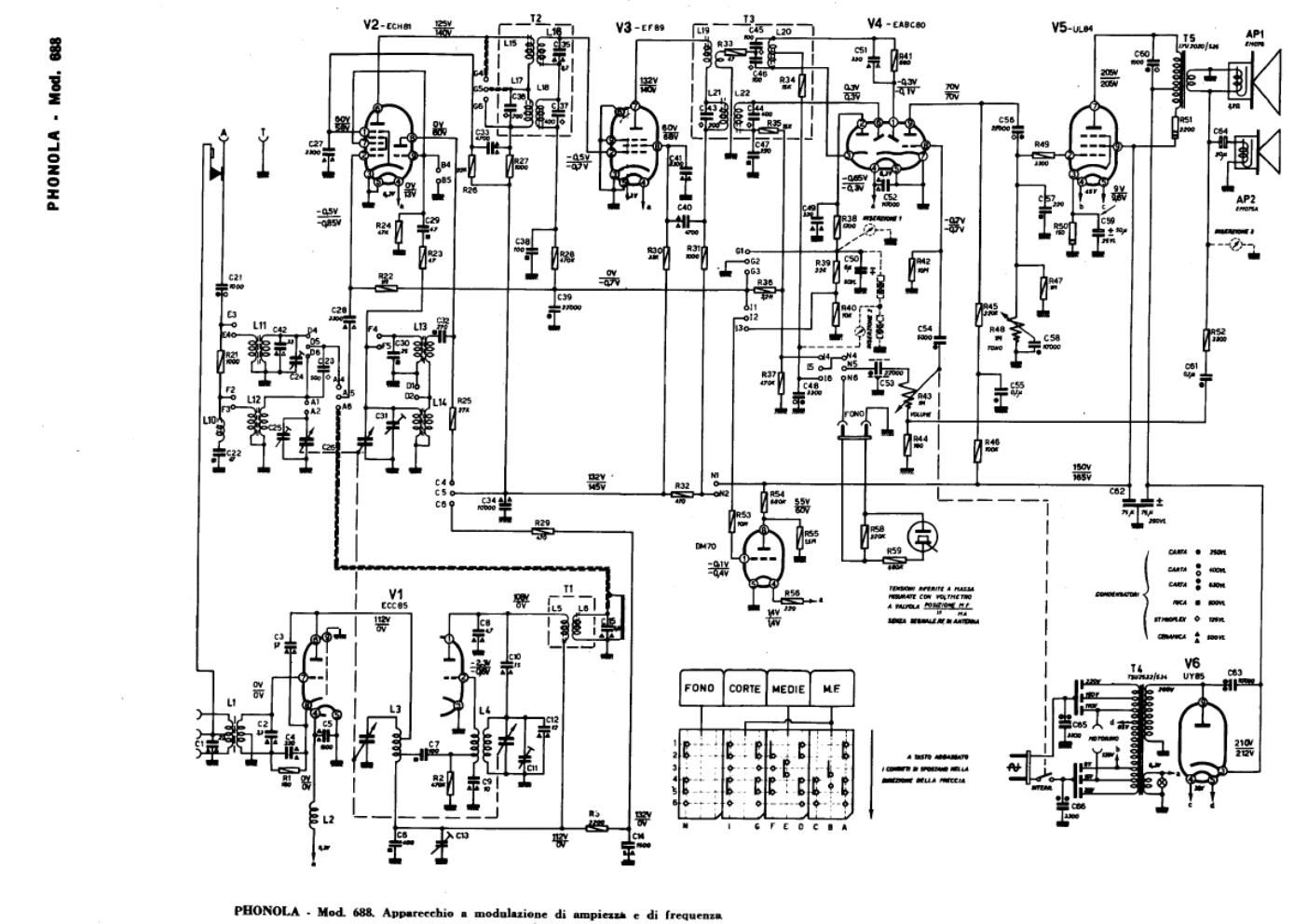 phonola 688 schematic