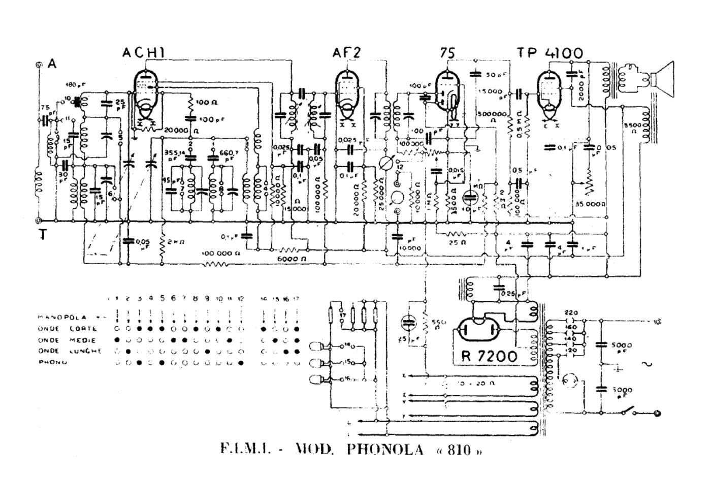 phonola 810 schematic