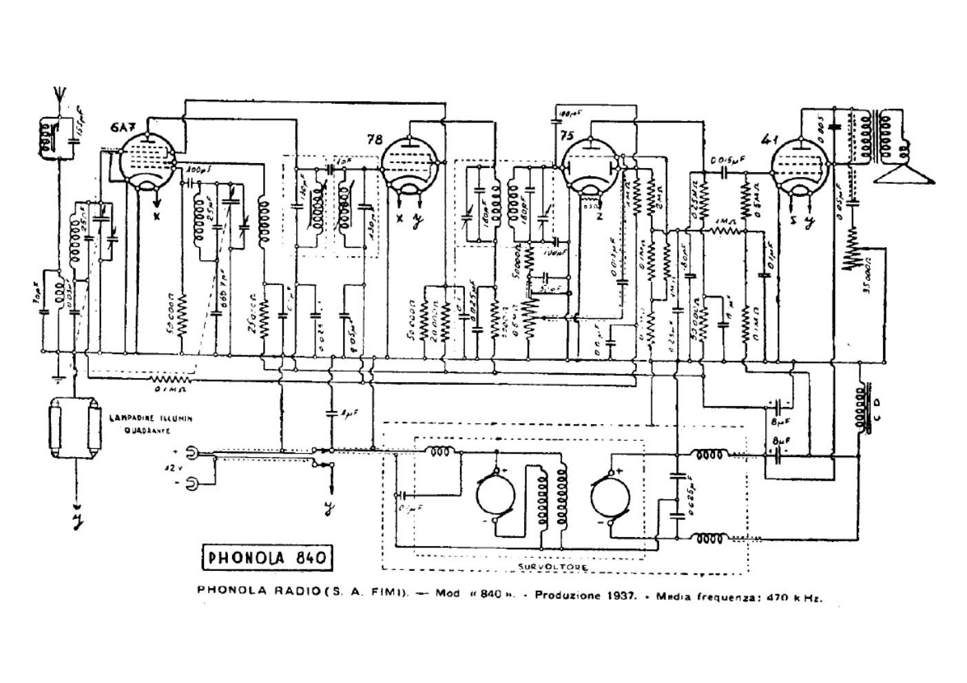 phonola 840 schematic