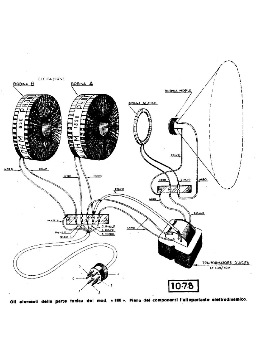 phonola 880 speaker assembly