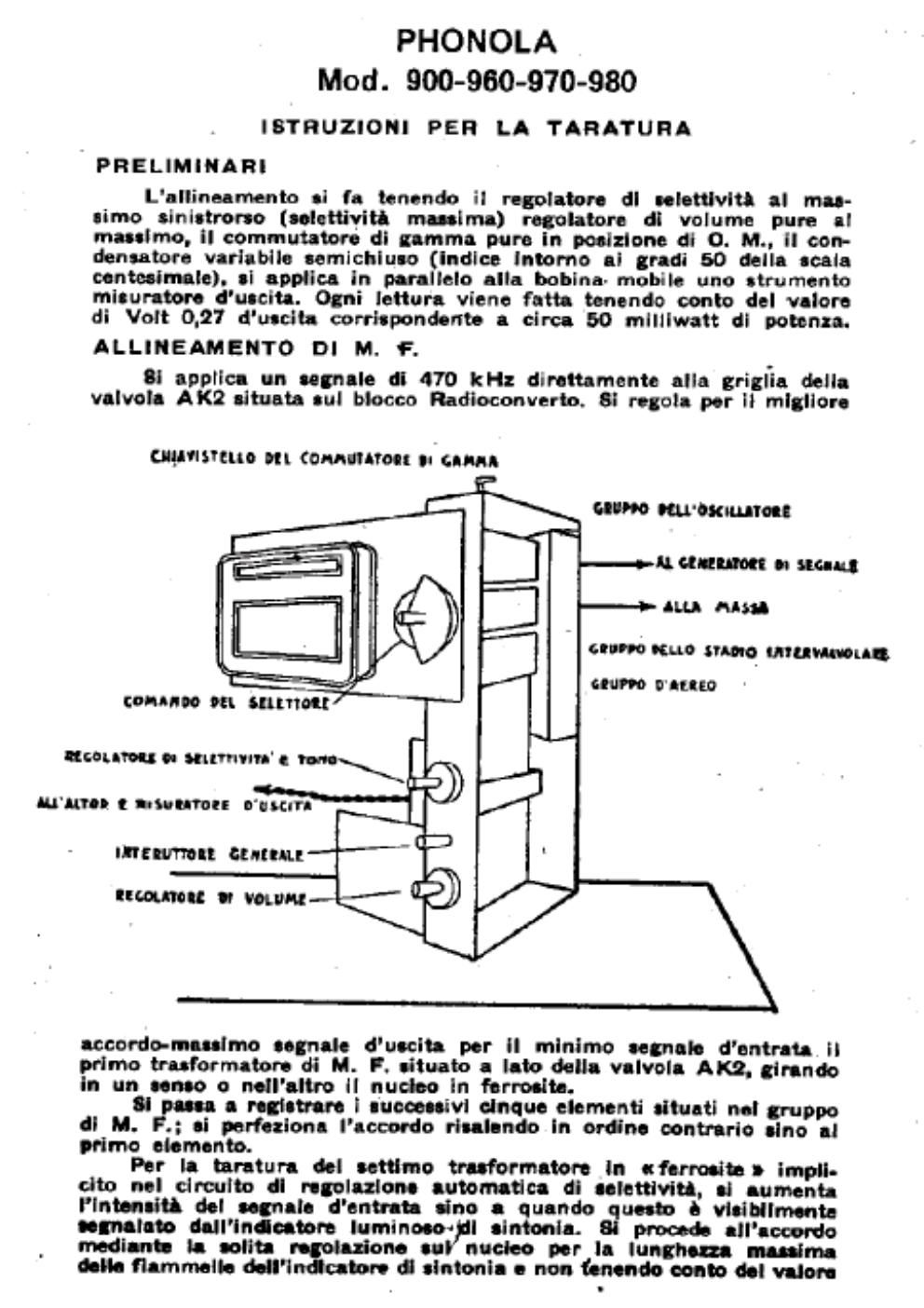 phonola 960 alignment i