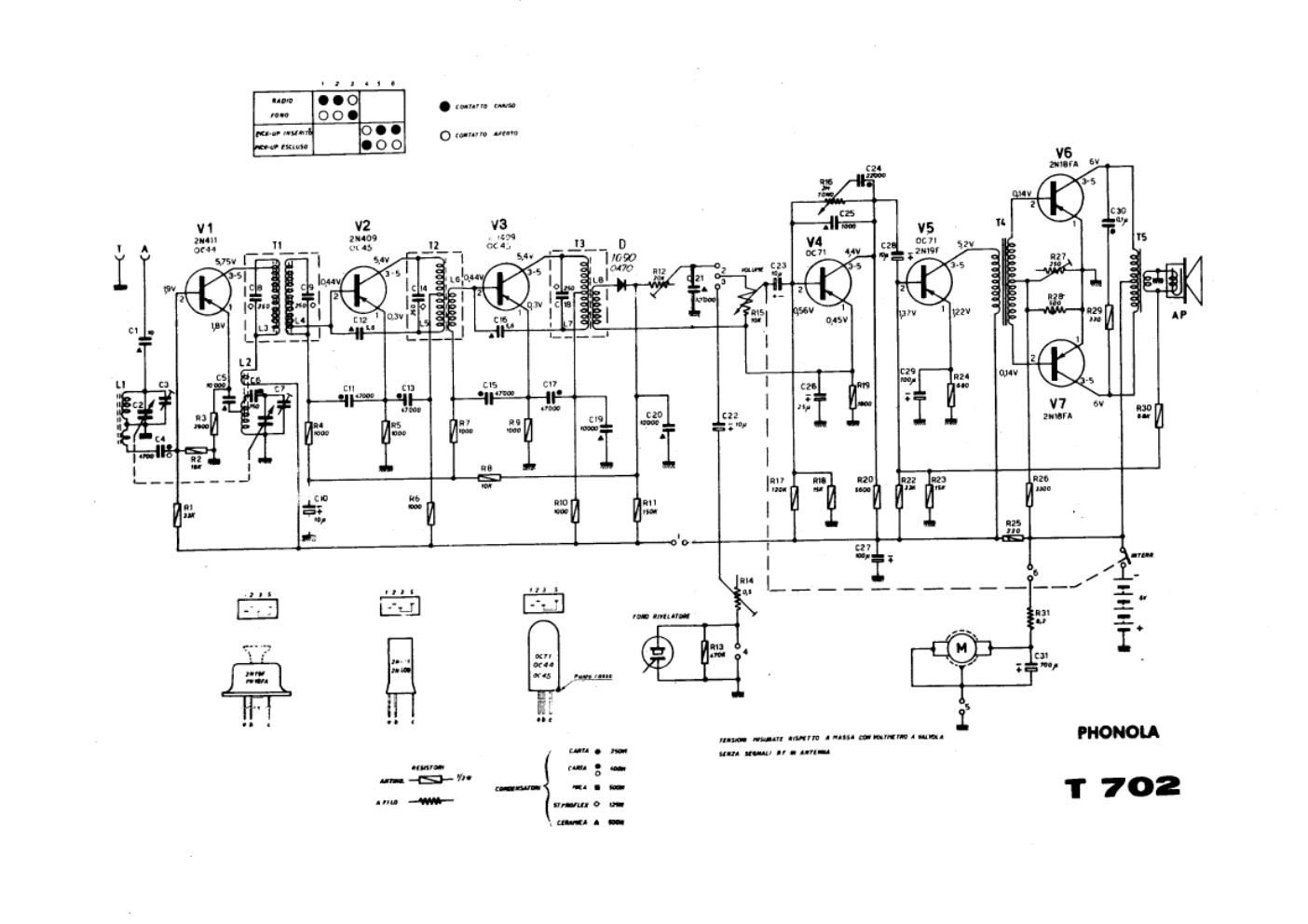 phonola t702 schematic