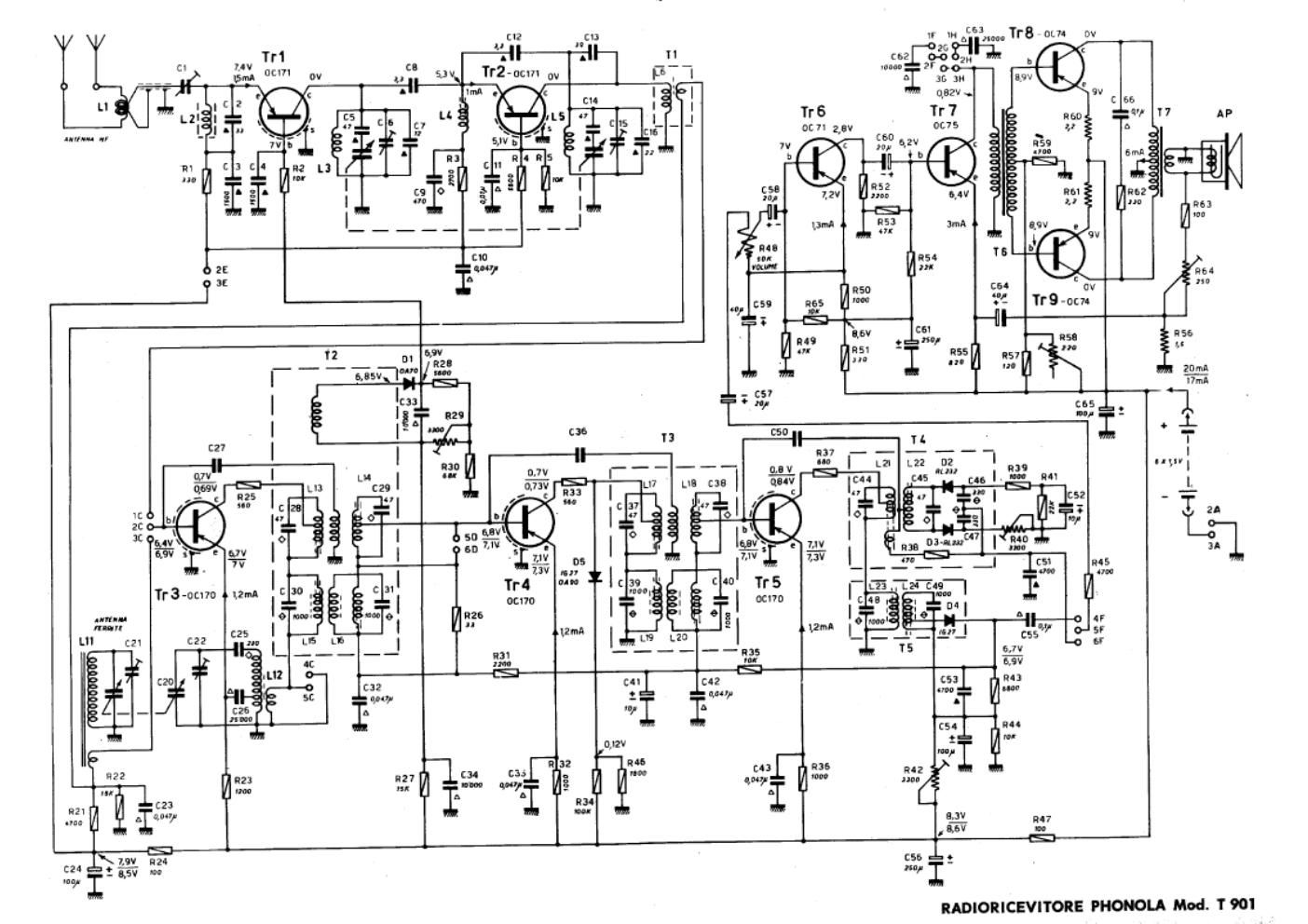 phonola t901 schematic