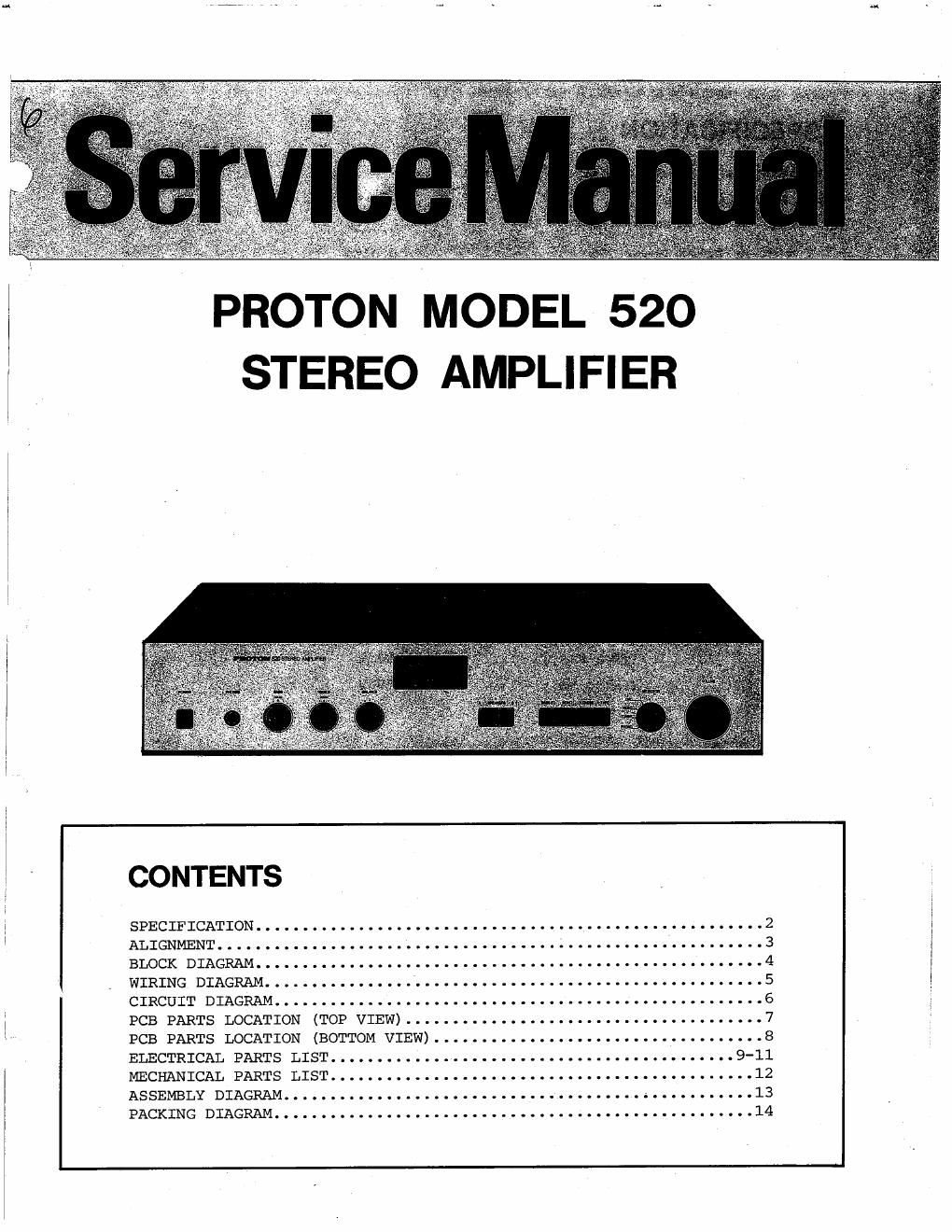 proton 520 service manual