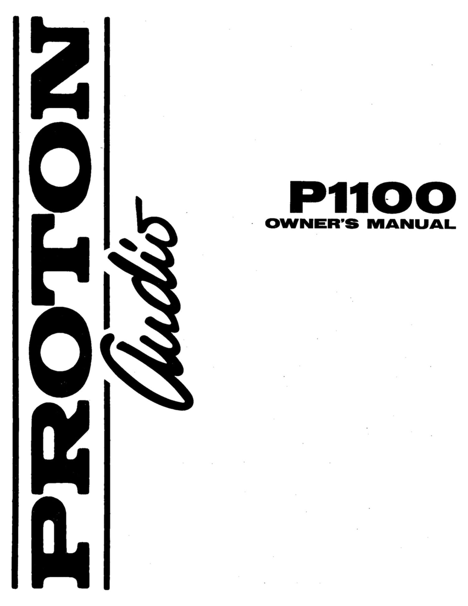 proton p 1100 owners manual alt