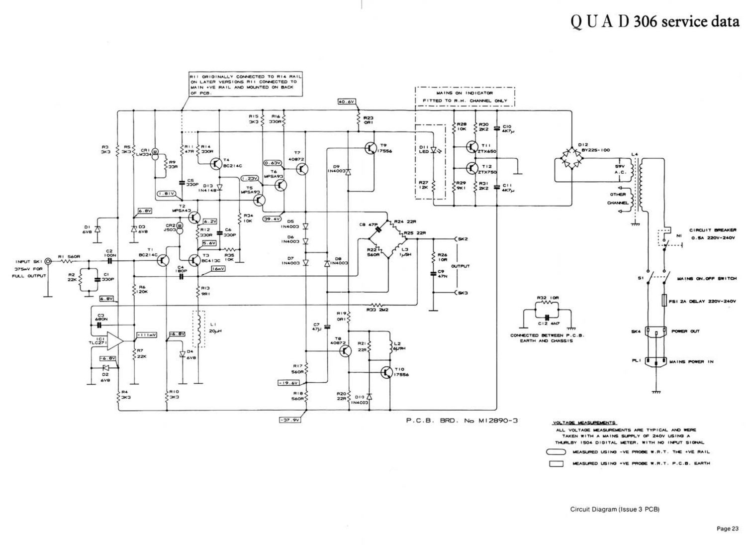 Quad 306 Service Data